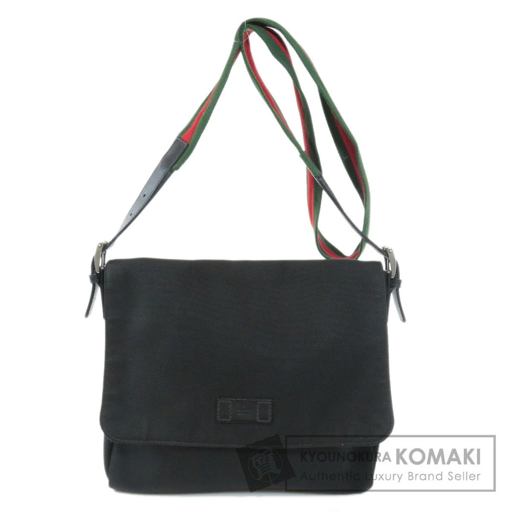 Gucci Logo Motif Shoulder Bag Canvas